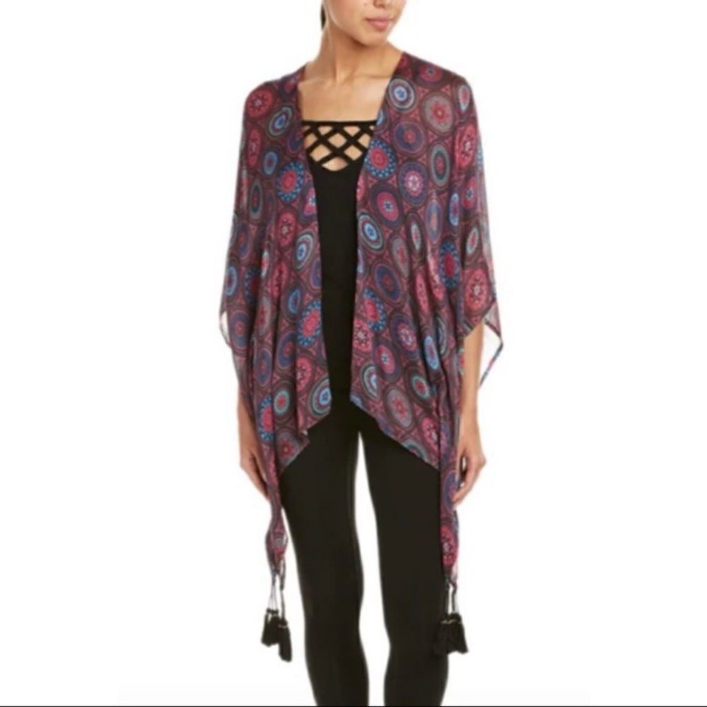 Satva Organic Cotton Kimono- swim cover up sz med/Large